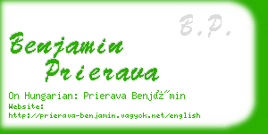 benjamin prierava business card